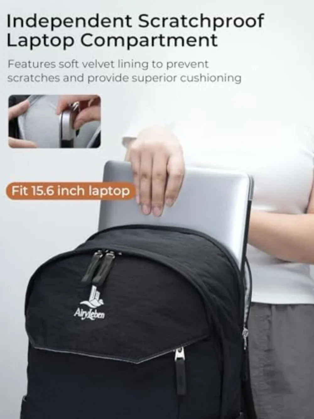 Stylish Commuter Backpack for Travel, Fits 15.6